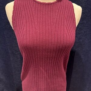 Sundance Burgundy Ribbed Tank Top